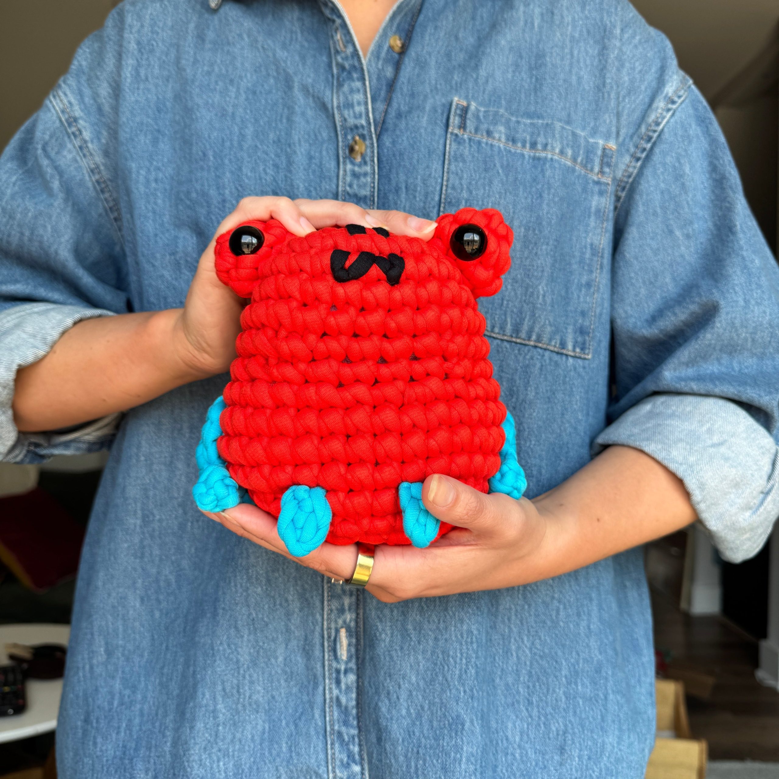 Kurt the Poison Dart Frog Extra Squeezy Crochet kit - Image 2