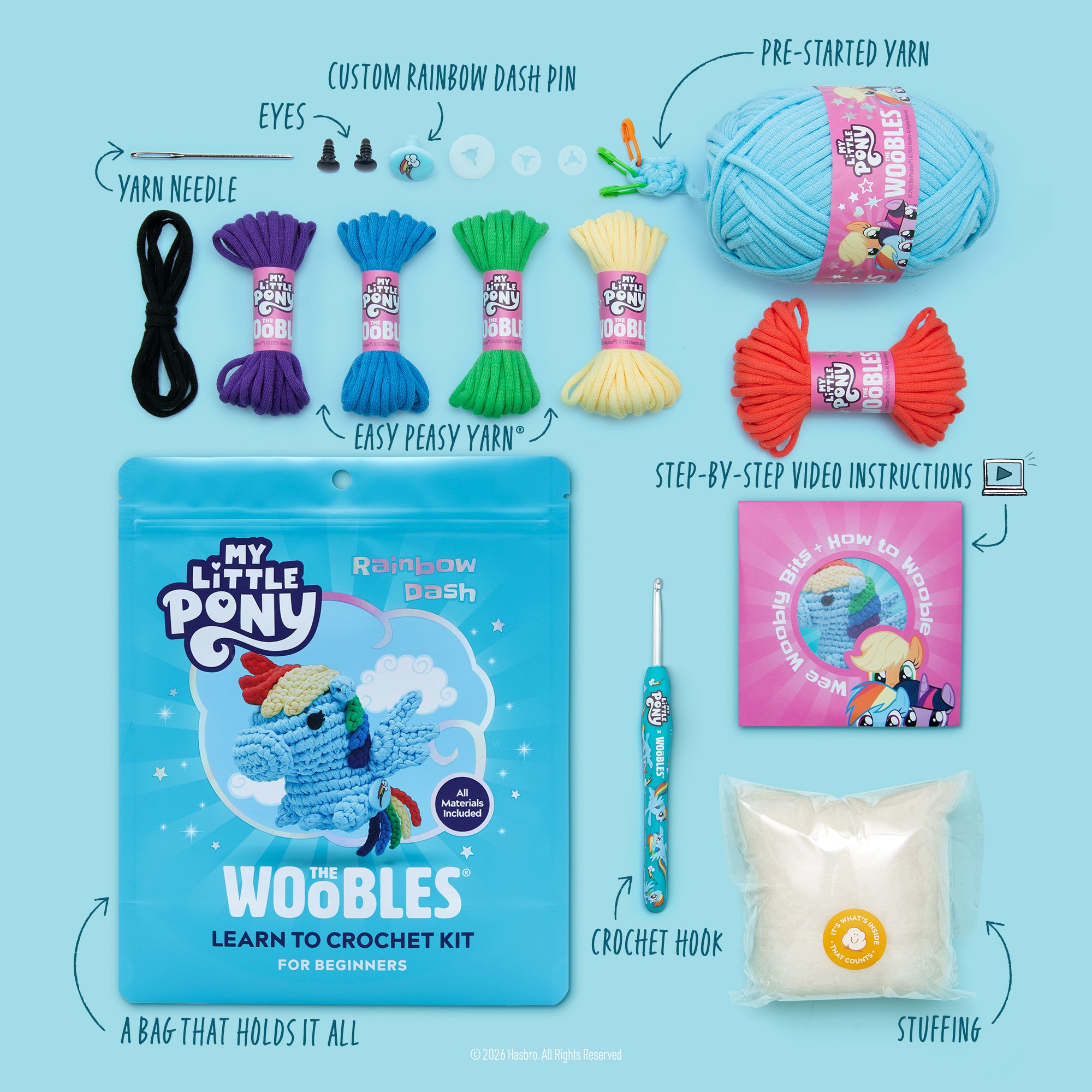 Rainbow Dash Crochet Kit - Image 2