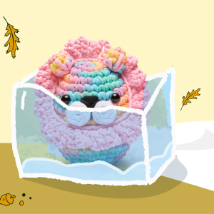 Sebastian the Lion Pastel Crochet Kit