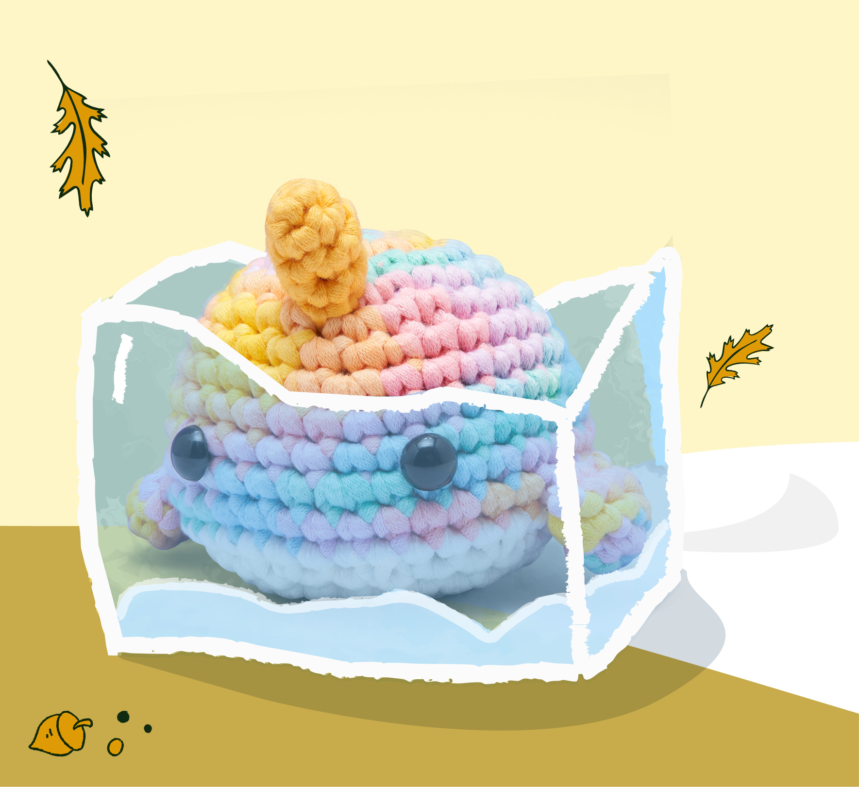 Bjørn the Narwhal Pastel Crochet Kit