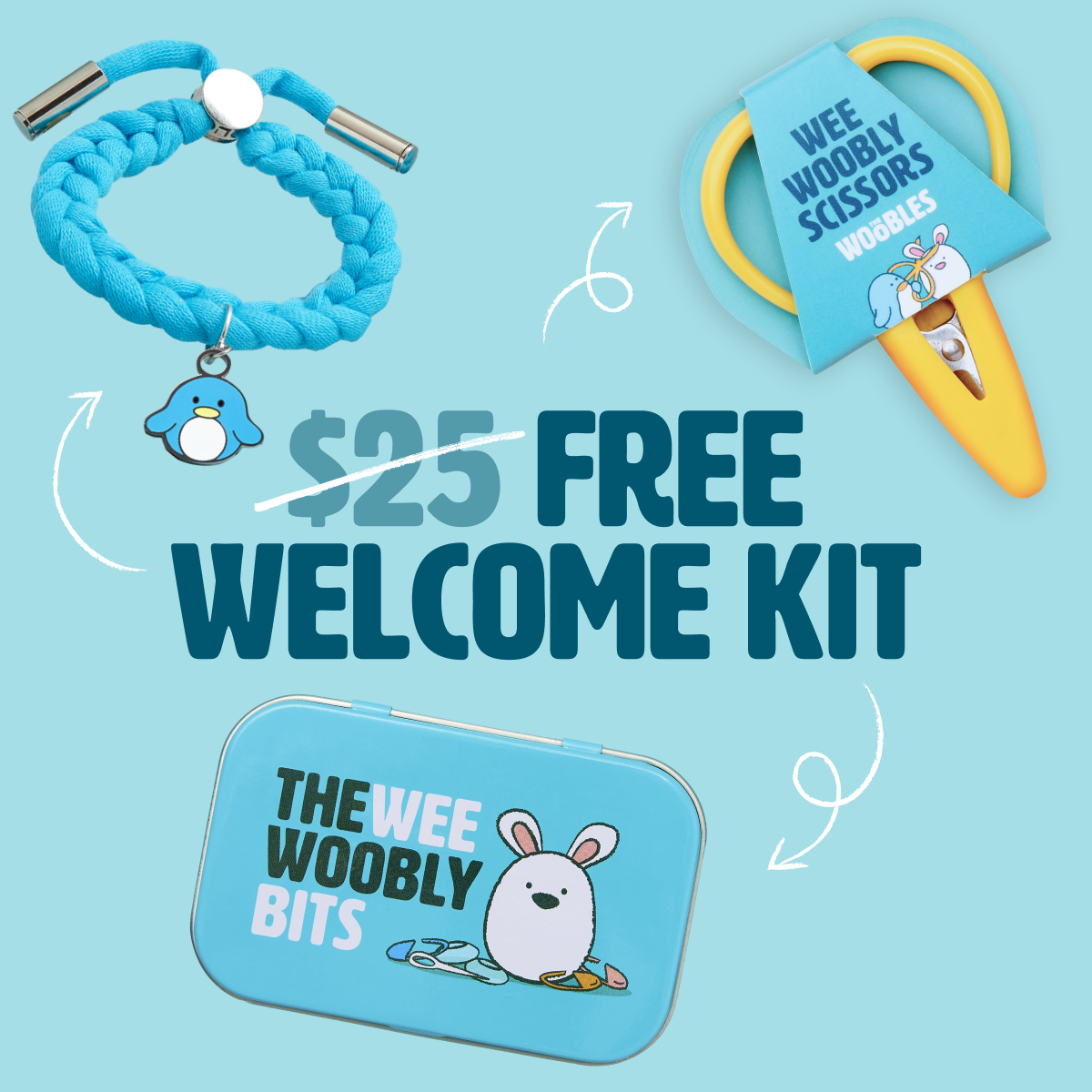Fred the Dinosaur Crochet Kit for Beginners with Welcome Charm Bracelet - Image 2